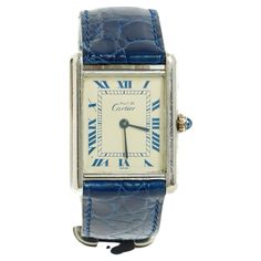 Silver Cartier Watch, Cartier Tank Must, Vintage Cartier Watch, Kylie Francis, Cartier Vintage, Crown Bracelet, Tank Watch, Vintage Watches Women, Cartier Tank