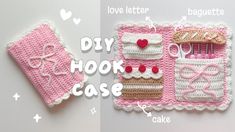 crochet pattern for a baby's hook case with instructions to make it