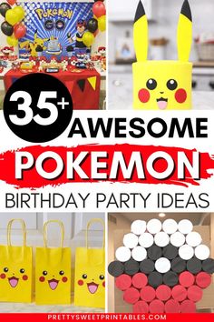 pokemon party ideas Pokemon Themed Party, Pokémon Birthday, Pokémon Party, 7th Birthday Party Ideas