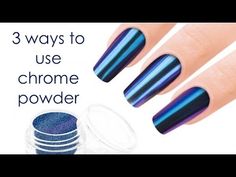 Unicorn Nail Powder, Nails Chrome Powder, It Nail Art, Mermaid Nail Powder, Gel Chrome Nails, Powder Mirror, Chrome Nail Polish, Nails Chrome