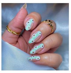 Pink And Green Floral Nails, Long Nail Art, Inspiration Nails, August Nails, Summer Nail Designs, Floral Nail, Nails Colors, Nails 2023