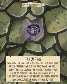 an image of a game screen with the words raven ring on it