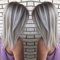 Michigan Balayage Specialist sur Instagram : @carryn_white is now an icy, rooted princess and I absolutely adore her 🖤thank you @olaplex for making this icy look a reality! * * * * * *… Grey Blonde Hair, Grey Blonde, Gorgeous Gray Hair, Balayage Color