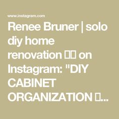 Renee Bruner | solo diy home renovation 💪🏼 on Instagram: "DIY CABINET ORGANIZATION ✨

I think my favorite feature is the hidden microwave! Fun fact: I designed and built the island’s cabinet depth around the dimensions of the tiniest microwave I could find 😆

PS: We’re kicking off Kitchen Week! I’m sharing all of the hidden details and tips from my DIY kitchen renovation… and then I’ll reveal my next big project! 😉" Hidden Microwave, Cabinet Depth, Diy Cabinet, Diy Kitchen Renovation, Instagram Diy, Diy Cabinets, Big Project, Cabinet Organization, Diy Kitchen