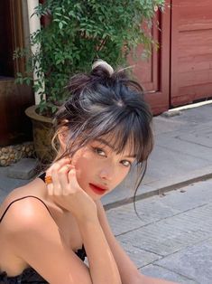 Bangs With Medium Hair, Long Hair With Bangs, Aesthetic Hair, Hairstyles With Bangs, Pretty Hairstyles, Hair Looks, New Hair, Hair Inspo