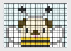 an image of the face of mickey mouse in pixellated pixels, with black and white squares