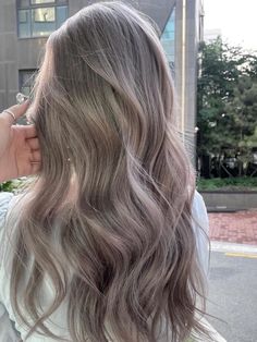 Dark Ash Hair Color Blonde, Blonde Grey Hair Balayage, Grey Ashy Hair, Grey Brown Hair Ashy, Ashy Blonde All Over Color, Very Ashy Blonde Hair, Grey Blonde Brown Hair, Dark Blond Ash Hair, Ash Coloured Hair