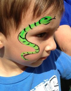 easy cheek painting ideas for kids - Google Search Kids Face Painting Easy, Snake Face Paint, Easy Face Painting, Easy Halloween Face Painting, Festival Face Paint, Face Painting Ideas, Face Painting For Boys, Halloweenský Makeup