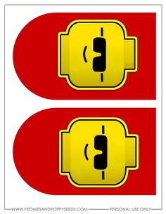 two red and yellow signs with the letters p and o on them, one has a phone