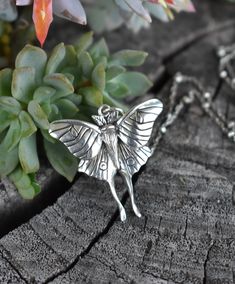 "Sterling Silver Luna Moth Necklace details: -Solid .925 sterling silver -Charm measures 28mm x 24mm -Three chain designs to choose from: Bead/Satellite Bead/or Oval Cable chain -Spring Ring clasp closure -Layers easily with other necklaces! Find our other necklaces here: https://www.etsy.com/shop/AWildViolet?ref=seller-platform-mcnav&section_id=35401315 Looking for a last minute or unique Christmas gift? Visit our \"READY TO SHIP\" section here, ships out in one business day https://www.ets Silver Butterfly Nature-inspired Jewelry, Nature-inspired Sterling Silver Butterfly Jewelry, Nickel-free Sterling Silver Butterfly Pendant Necklace, Handmade Silver Butterfly Necklace, Nickel-free Sterling Silver Butterfly Necklace, Unique Handmade Silver Butterfly Necklace, Unique Silver Butterfly Pendant Necklace, Unique Sterling Silver Butterfly Necklace, Unique Sterling Silver Jewelry With Butterfly Charm