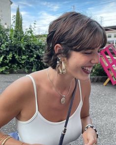 Hairstyle Engagement, Really Short Hair, Hair Inspiration Short, New Hairstyle, Penteado Cabelo Curto, Short Hair Haircuts, Cut My Hair, Aesthetic Hair, Hairstyles With Bangs