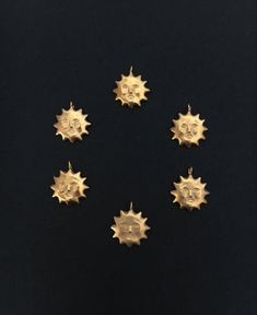 Suns Festival Sun Design Brass Jewelry, Spiritual Brass Jewelry With Sun Design, Everyday Sun-shaped Jewelry With Sun Design, Adjustable Brass Sun Design Jewelry, Sun-shaped Earrings With Sun Design, Hand Carved Jewelry, Diamond Earrings, Hand Carved, Initials