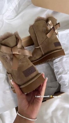 Uggs Fall, Cute Uggs, Ugg Snow Boots, Fluffy Shoes, Pretty Shoes Sneakers, Bow Boots, Shoes Outfit Fashion, Fancy Shoes