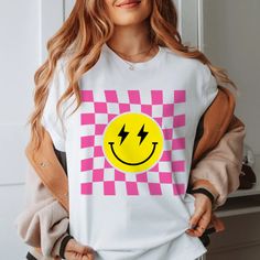 Colors: White, Sizes: 2XL Cheap Fun Smiley Face T-shirt, Trendy White T-shirt With Cartoon Print, White Crew Neck T-shirt With Cartoon Print, Trendy Crew Neck T-shirt With Cartoon Print, Fun White T-shirt With Slogan, Fun White T-shirt For Streetwear, Funny White T-shirt For Spring, Fun Crew Neck Tops With Funny Print, White Graphic Print Fun Top