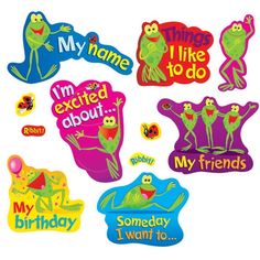 some stickers that say i'm not happy to be in the birthday party