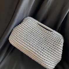 ----  Metallic Raffia Clutch Bag,Silver Evening Clutch,Large Silver Pouch Bag---- ---It's a special product made by sieving using all imported products.     A stylish and timeless accessory for daily use,special occasions,invitations and       evening.With its bright color,flashy style and stylish design, all eyes will be on you. ---It's all handmade. ---Satin lining. ---Different color options available. ----DIMENSIONS----    **   30cm x 19 cm x 13 cm(25cm Handle Frame)    **  12inchx 7.5inch x 5.1 inch (10 inch Handle Frame) ---Please contact me for different color and size options. ---Dry clean only recommended ! ---Handmade metallic clutch can also be a great gift for your loved ones.Birthday,Mother s Day,Christhmas,Anniversary,Hallowen,personalized gifts and gift for her. Please conta Silver Clutch Bags With Silver-tone Hardware, Silver Pouch Shoulder Bag For Party, Silver Pouch Shoulder Bag For Evening, Silver Pouch Evening Bag For Events, Elegant Metallic Silver Rectangular Shoulder Bag, Silver Pouch Bag For Evening, Silver Pouch Evening Bag For Everyday Use, Silver Shoulder Bag With Silver-tone Hardware For Events, Silver Pouch Bag For Events