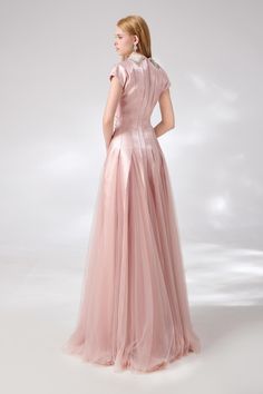 Crafted from luxurious silk and adorned with gored stone mesh, this floor length dress exudes elegance and exclusivity. Perfect for any special occasion, it will make you feel like a work of art. Silk Floor Length Dress, Happy Clothes, Mean Blvd, Floor Length Dress, Floor Length Dresses, Xl Dress, Designer Collection, Dresses Xs, Online Fashion