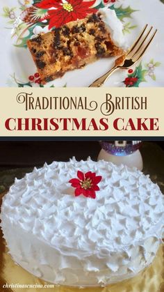 the traditional british christmas cake is ready to be eaten