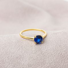 Sapphire; It symbolizes Loyalty, Love and Longing. It gives a positive vitality with the wonderful energy of its color. Our 14k solid gold and round cut sapphire ring is suitable for daily use with its special design and will be your indispensable jewel that you can use on your special days. A stylish jewel for you and your loved ones. Time to pamper yourself and your loved ones... Sapphire is the birthstone for those born in September. 🤍🤍 Special gifts for your special moments. We produce our Sapphire Birthstone Ring, Saphir Ring, Sapphire Birthstone, Gold Sapphire Ring, Round Sapphire, Sapphire Band, Round Rings, Personalized Rings, Special Moments