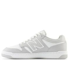 New Balance 480 Lifestyle Shoes 'Grey White' BB480LHI New Balance Shoes 480, New Balance 480, Grey New Balance, New Balance Shoes, Sleek Look, School Outfits, New Balance, Grey And White, Everyday Wear