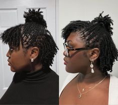 #microlocs #dreads #tinylocs #microlocks #locs #blackgirls #blackwomen #naturalhair #tinylocks #dreadlocks Beginner Microloc Styles, Microlocs Styles, Microlocs Journey, Microloc Journey, Loc Ideas, Locs Journey