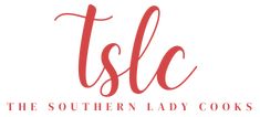 the southern lady cooks logo is shown in red and white, with text that reads