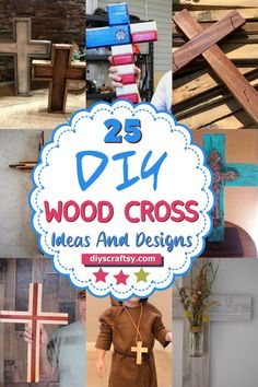 DIY Wood Cross Rustic Cross Wall Decor, Wood Crosses Ideas Rustic, Wooden Cross Crafts Diy, Painted Wooden Crosses Diy, Driftwood Cross Diy, Diy Wood Cross Projects, Cross Crafts For Adults, Wooden Cross Crafts Ideas, Memorial Crosses Wooden Diy