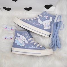 Original Laurel Dog High Top Canvas Shoes · KoKo Fashion · Online Store Powered by Storenvy Mode Indie, Mode Harajuku, Black High Top Shoes, Estilo Harajuku, Dr Shoes, Kawaii Shoes, Kawaii Harajuku, Harajuku Style, Hello Kitty Items