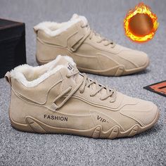 Category:Casual Shoes; Upper Materials:Cloth; Embellishment:Splicing; Season:Winter,Fall; Gender:Men's; Activity:Walking Shoes; Toe Shape:Round Toe; Style:Casual,Vintage; Outsole Materials:Rubber; Occasion:Outdoor,Daily; Details:Fleece lined; Closure Type:Lace-up; Function:Comfortable,Height Increasing,Warm; Pattern:Solid Colored; Listing Date:08/31/2023; Foot Length:null; Foot Width:null; Size chart date source:Measured by LightInTheBox. Winter Shoes For Men, Men Casual Sneakers, Casual Work Shoes, Plush Shoes, Black Casual Shoes, Comfortable Loafers, Men's Athletic Shoes, Gray Winter, Womens Golf Shoes