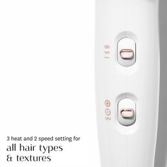 Lightweight. Agile. Performance packed. Featuring a compact design that’s 30% smaller and 20% lighter than a full-size hair dryer*, T3 Fit is powered by advanced T3 IonAir Technology that infuses negative ions into a wide and gentle airstream to smooth the hair cuticle and speed up drying. Designed with 3 heat and 2 speed settings to ensure the right heat and speed combination for every hair type, and a lock-in cool shot to seal your style with a lasting finish. Easy to grab, easy to style, easy to store. Meet the small frizz-buster that does it all. | T3 Fit Compact Hair Dryer, White Compact Hair Dryer, Hair Cuticle, Roll Hairstyle, Hair Quiz, Blow Dry Hair, Styling Iron, Grande Cosmetics, Straightening Brush, Fun Shots