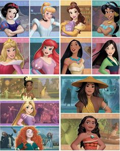 disney princesses from different times of day