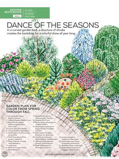 the cover of dance of the seasons, with an illustrated garden scene in pastel colors