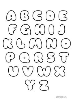 the alphabet is made up of letters and numbers in black ink on a white background