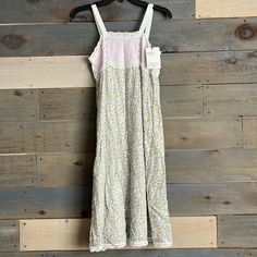 New With Tag Size: 11-12 Color: Cream/Blue/Purple Lavender Cotton Sleepwear For Spring, Multicolor Cotton Bedtime Dress, Spring Cotton Bedtime Dress, Purple Sleeveless Bedtime Dress, Spring Purple Nightgown For Bedtime, Purple Sleeveless Dress For Bedtime, Sleeveless Purple Dress For Sleepover, Casual Dresses With Lace Trim For Sleepover, Spring Sleepover Dresses With Lace Trim