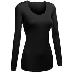 Women's Active Basic SCOOP NECK SLIM FIT LONG SLEEVE T-SHIRT. Various Colors Available Great for any occasion all season long!Size RUNS SMALL PLEASE CHECK THE SIZE CHART Measurements (Inches) Small Back Length - 23 / Shoulder - 13 / Bust - 13.75 / Sleeve Length - 22.75 Medium Back Length - 22.75 / Shoulder - 13.75 / Bust - 15.25 / Sleeve Length - 23.5 Large Back Length- 24.25 / Shoulder - 14.5 / Bust - 16.25 / Sleeve Length - 24 Size: XL.  Color: Black.  Gender: female.  Age Group: adult. Cheap Stretch Long Sleeve Top With Crew Neck, Tight Skim Workout Black Long Sleeve Shirt For Women, Cheap Uniqlo Long Sleeve Tops, Scoop Neck Tshirt, 75 Medium, Scoop Neck Long Sleeve, Plus Size Activewear, Womens Basic, Workout Tshirts