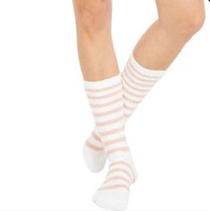 Perfect New Condition From Smoke And Pet Free Home Pink And White Striped White Super Soft Socks For Loungewear, Super Soft White Socks For Loungewear, Cute Super Soft White Socks, Comfy White Socks For Loungewear, Trendy Super Soft White Socks, White Cozy Comfortable Socks, Cozy Soft White Socks, Cute Soft White Socks, Super Soft White Winter Socks