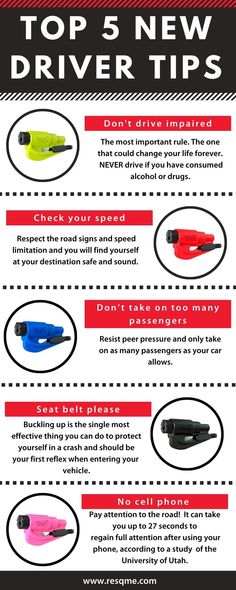 the top 5 new driver tips info sheet for this year's car sales event