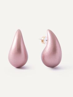 Chunky drop shaped earrings. Modern Rose Gold Teardrop Earrings, Trendy Teardrop Earrings For Evening, Pear-shaped Teardrop Earrings For Evening, Rose Gold Teardrop Earrings For Party, Pear-shaped Drop Earrings For Pierced Ears, Rose Gold Teardrop Drop Earrings, Desert Rose, Bari, Shop Earrings