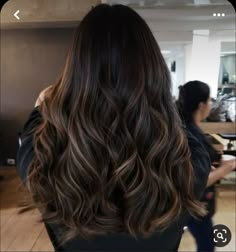 Balyage Long Hair, Balyage Hair, Dark Hair With Highlights