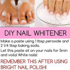 Nail Whitening, Nail Care Diy, Healthy Nails, Diy Skin, Beauty Treatments, Belleza Natural