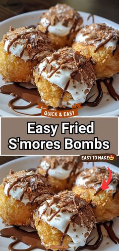 Ingredients: 1 package of large marshmallows 1/2 cup chocolate S’mores On The Grill, Air Fried Smores, S’mores Nachos, Deep Fried Smores, Fried Smores Balls, S'mores Recipes, Campfire Desserts On A Stick, S’more Recipes, Campfire Snacks Fire Pits