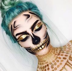 Egypt A.K.A Phoenix Makijaż Sugar Skull, Halloween Makeup Sugar Skull, Halloween Makeup Pretty, Sugar Skull Makeup, Pretty Halloween