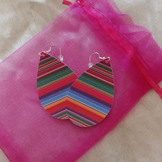 Nwot Serape Colored Earrings. Handmade, Super Light-Weight. Colored Earrings, Earrings Color, Earrings Handmade, Jewelry Earrings, Womens Sizes, Women Jewelry, Red, Women Shopping, Color