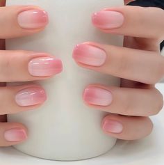 Pinkish Nude Nails, Unghie Nail Art, Minimal Nails, Casual Nails