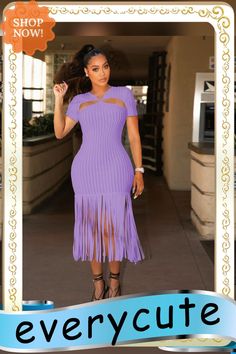 Short Sleeve Tassel Fashion Sexy Dress Summer Fringe Midi Dress For Night Out, Chic Mini Dress With Tassels For Night Out, Fitted Mini Dress With Tassels For Night Out, Fitted Tassel Dress For Date Night, Fitted Dress With Tassels For Date Night, Fitted Mini Dress With Tassels For Club, Fitted Tassel Mini Dress For Clubbing, Summer Midi Dress With Fringe For Date Night, Spring Midi Dress With Tassels For Night Out