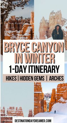 Woman in front of red rocks covered in snow at Bryce Canyon National Park in Utah Utah In Winter, 50 States Travel, Things To Do In Winter, Utah Winter, Best Winter Destinations, Christmas Travel Destinations, Things To Do In Utah, Utah State Parks, Winter Things