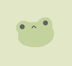 an illustration of a green frog with eyes and nose drawn on it's face