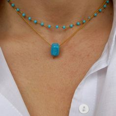 Turquoise Cube Necklace Set made of glossy turquoise floating cube necklace and turquoise rosary necklace. Appropriate for both everyday or special looks.  Ideal anniversary gift! Find the necklaces seperately here: https://www.etsy.com/listing/1329790353/turquoise-rosary-necklace-dainty?click_key=d20daffde5bb5cb324d4cc2b782ae5d353355d26%3A1329790353&click_sum=42939cfa&ref=shop_home_active_1&pro=1 https://www.etsy.com/listing/1051525269/glossy-turquoise-cube-necklace-floating?click_key=59917bf82 Handmade Turquoise Necklace With Square Pendant, Turquoise Square Pendant Necklace For Jewelry Making, Blue Turquoise Necklace With Spacer Beads As Gift, Turquoise Beaded Chain Necklace Gift, Blue Beaded Chain Turquoise Necklace As Gift, Turquoise Square Pendant Necklace As Gift, Turquoise Gemstone Square Pendant Necklace, Turquoise Gemstone Necklace With Square Pendant, Turquoise Necklace With Square Pendant As Gift