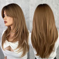 V Shaped Haircut, Medium Haircut, Ombre Wigs, Tape In Hair Extensions, Haircuts For Long Hair, Long Straight Hair, Blonde Wig, Long Wigs, Straight Wig