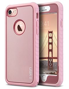 an iphone case that is pink and has a golden gate bridge in the back ground